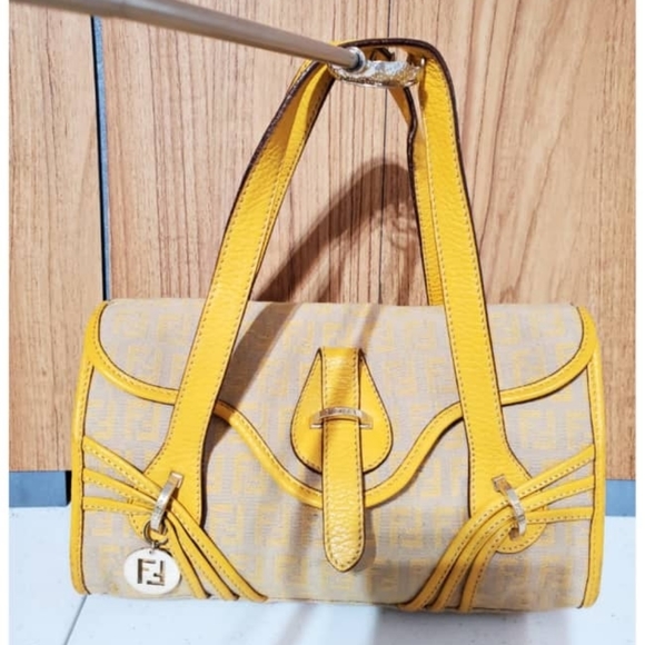 Fendi Handbags - Fendi Zucchino yellow Small Tote